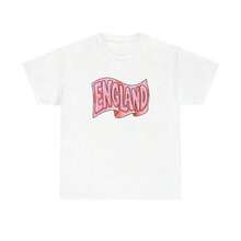 Pink Wavy England Logo T-Shirt |     Retro Script England Tee - Black - View 1