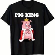 Camiseta impresa para hombres y mujeres - Negro - Ver 1