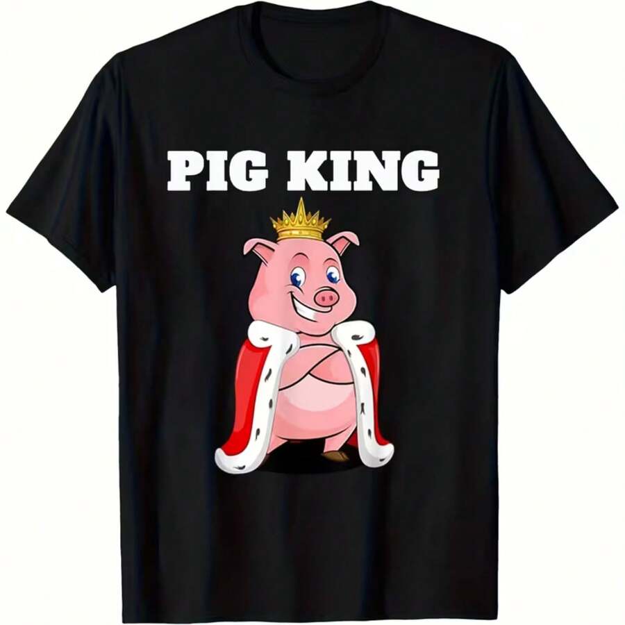 Camiseta impresa para hombres y mujeres - Negro - Ver 1