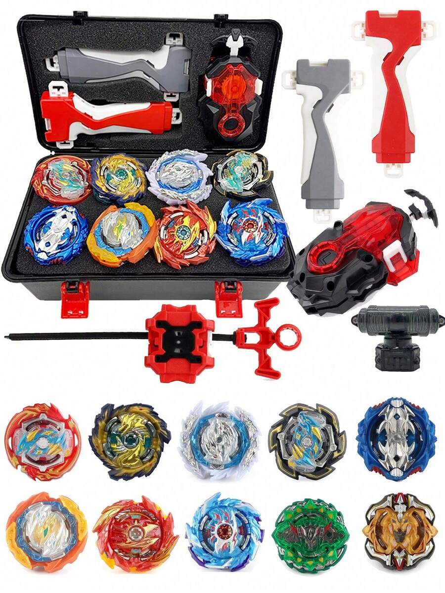 Bộ đồ chơi con quay 16 chi tiết, kích thước nhỏ gọn, dễ mang theo, thích hợp làm quà tặng, có thể lắp ráp tự do, hộp dụng cụ chiến đấu, giúp giảm căng thẳng, thích hợp làm quà tặng ngày lễ, cuối tuần, quà sinh nhật bất ngờ. - Nhiều màu - Xem 1