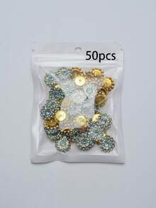 20/50/80/120pcs Set Rhinestone Beads, Fashionable Light Blue Rhinestone Decorative Beads For Jewelry Making, Suitable For Crafts - 14mm Light Blue Diamond - View 15