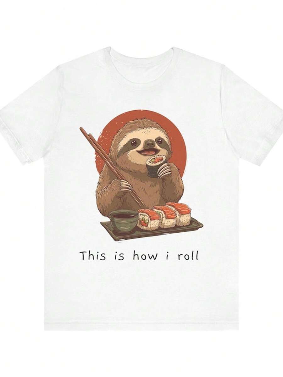 Another Eating SuS1Hi T1S1Hirt This Is 1 How I Move, Animal Graphic. - 白色 - 查看 1