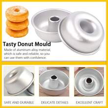 2/3/5pcs Donut Baking Pan, Aluminum Non-Stick Hollow Mold, Heat-Resistant Easy Release, For Oven Baking Donuts, Hollow Cakes, Essential Kitchen Tool For Eid Al-Adha, Ramadan, Eid Al-Fitr, Christmas - HO5 Donut Mold - View 11