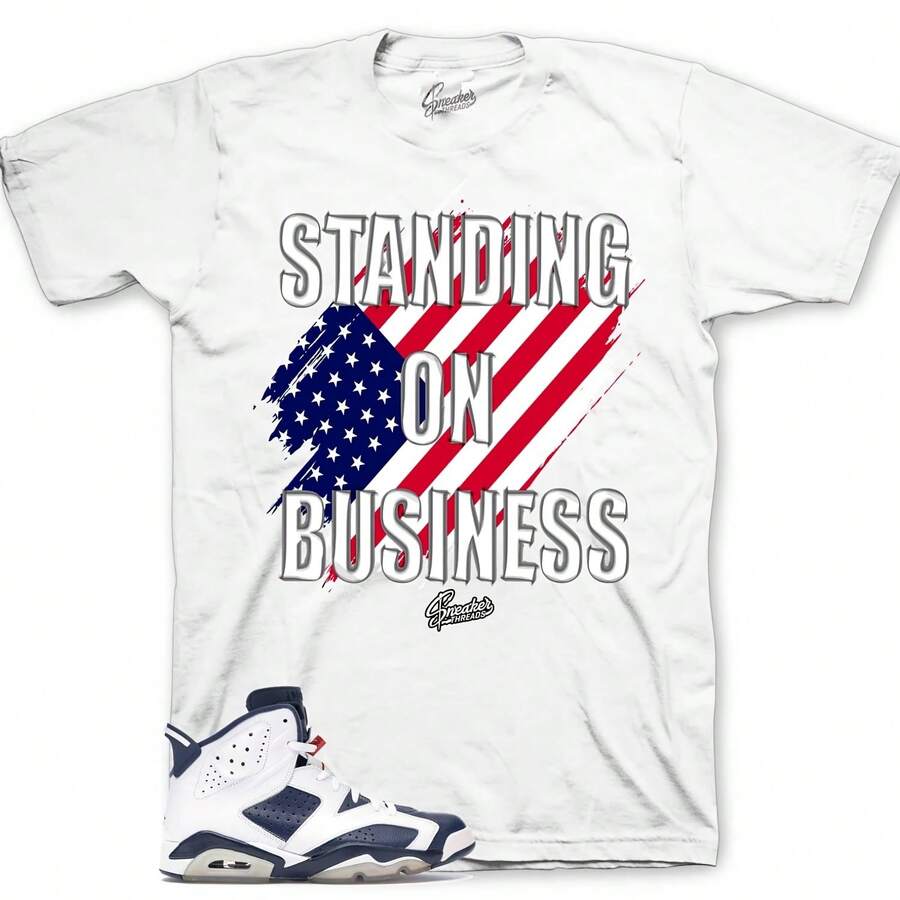 Camisetas deportivas a juego con los 6 Juegos Olímpicoss Retro - Camiseta Standing On Business - forma - Ver 1