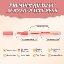 308 Colors (Covering 14 Color Tones, 22 Colors Per Box), Various Color Tones Available (Skin Tone / Gray Tone / Macaron Color / Dopamine Color, Etc.), 0.7mm Super Fine Tip, Water-Based Ink High Coverage Quick-Drying Waterproof, With Numbered Visible Window Pen Cap - Multicolor - View 10