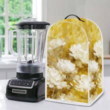 1 Cubierta antipolvo para procesador de alimentos y exprimidor doméstico, con patrón de flor de girasol, cubierta protectora para electrodomésticos pequeños, cubierta antipolvo universal para procesador de alimentos, lavable a máquina, adecuada para utensilios de cocina de mujeres - Cobertura completa - Ver 8