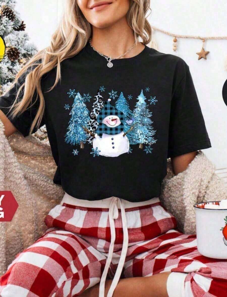 Retro Distressed Vampire Graphic Crew Neck Short Sleeve T-Shirt, Basic Solid Casual Summer Top For Women - 黑色 9 - 查看 1