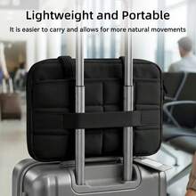 DANYCASE Bolsa para portátil de 13.3-15.6 pulgadas, bolsa de almacenamiento portátil para computadora, funda ligera de unicolor para tableta, unisex, compatible con iPad - Negro - Ver 3