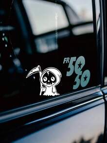 Nhãn dán mini Grim Reaper sáng tạo cá nhân hóa, nhãn dán Grim Reaper dễ thương phù hợp cho cửa sổ sau ô tô, nắp bình nhiên liệu và tấm che cửa sổ bên. Chống nước và chống nắng, không để lại vết dính. - A - Xem 2