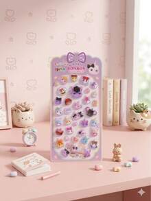 Cute 3D Candy Drop Shaped Stickers, Lightweight Waterproof 3D Embossed Stickers, Suitable For Decorating Phones, Notebooks, Diaries, Crafts For Teenagers - Multicolor - View 6
