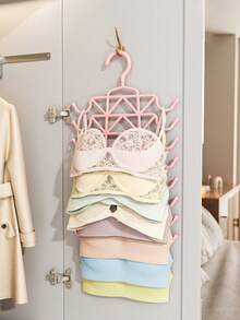 1/3 pièces Cintre multi-étages en plastique pour débardeurs, organisateur d'soutien-gorge économisant l'espace avec 18 crochets faciles d'accès. Porte-vêtements antidérapant pour camisoles, barres, cravates. Parfait pour le placard, la penderie, la maison, le dortoir, la chambre. Fournitures de rangement et d'organisation pour la maison - Voir 4