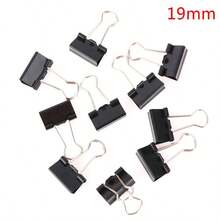 10pcs/Lot Black Metal Binder Clips 19mm/ 25mm/ 32mm Notes Letter Paper Clip Office Supplies Binding Securing - Sets - View 9