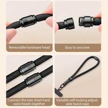 1pc Premium 360-Degree Rotation Anti-Lost Phone Lanyard, Adjustable Wrist Strap, Universal Short Wrist Rope With Rotating Self-Locking Buckle For Men And Women - Multicolor - View 6