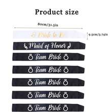 7pcs Bride To Be, Maid Of Honor,TeamBride Sash Set - Wedding Party Sash Bundle | Bachelorette Party Bridesmaid Sashes Tribe Squad Crew Bridal Shower Decorations Favors Supplies Favor Bridesmaids Gift,Photobooth Prop. - Bride to Be - View 2