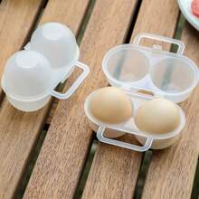 Sturdy PP Polypropylene Egg Carrier Box, Dual Compartment Design To Protect Eggs, Solid Color Anti-Shock, Outdoor Egg Storage - White Transparent - View 5