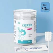 30-90PCS Baby Tongue Cleaner Disposable Newborn Toothbrush For 0-36 Month Clean Mouth Tongue Washing Artifact Gauze Cotton Swab - 60Pcs - 查看 6
