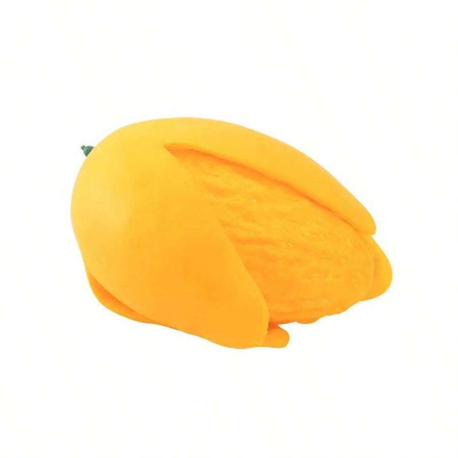 1个软绵绵的芒果水果挤压玩具，缓解压力
