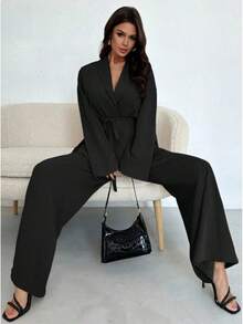 Women Two-Piece Outfits - Black - View 1
