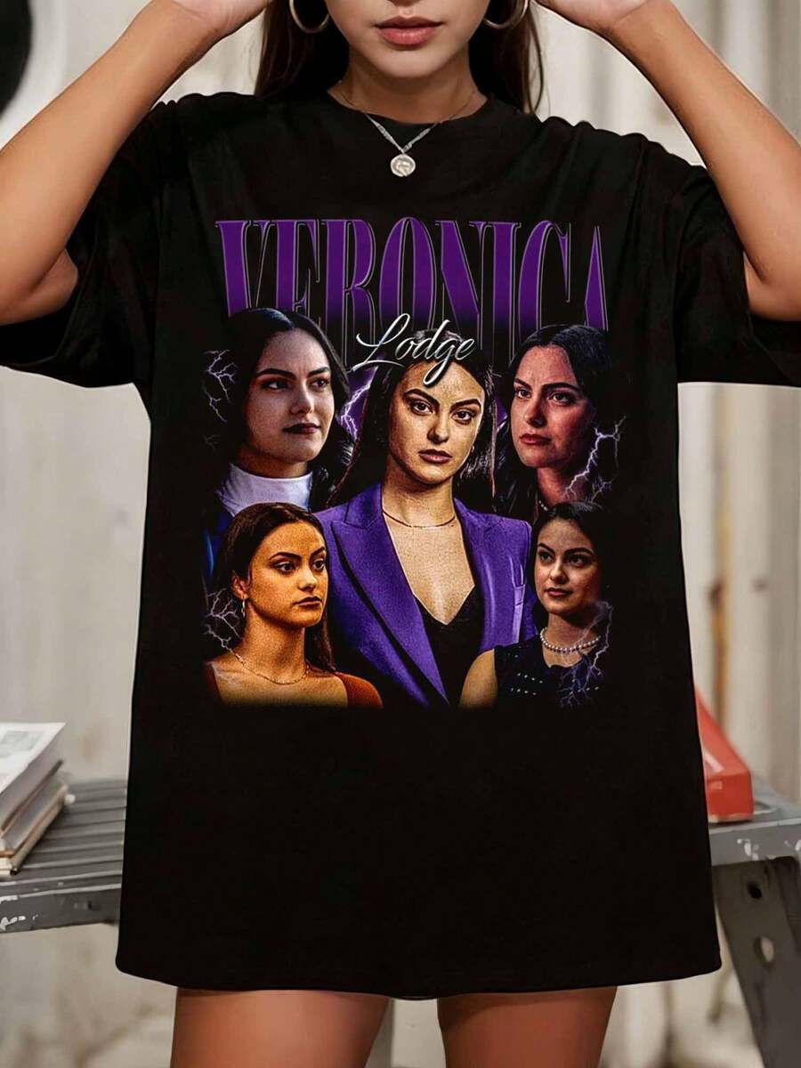 Limitierte Veronica Lodge Vintage T-Shirt, TV-Show Geschenk für Frauen und Männer, unisex Retro Fan Tee - Schwarz - Übersicht 1