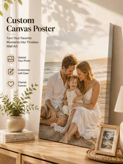 1 Pieza Póster de lienzo personalizado de gran tamaño. Pintura de lienzo personalizada para decoración/regalo de cumpleaños/decoración de pared. Póster de lienzo personalizable de todos los tamaños sin marco, solo lienzo para decoración del hogar/decoración de la sala de estar/accesorios de la habitación/decoración de la cocina. Arte de pared de lienzo personalizado de gran tamaño para decoración del jardín/marcos de pared/decoración de la habitación/regalos/regalos personalizados/decoración de la terraza.
