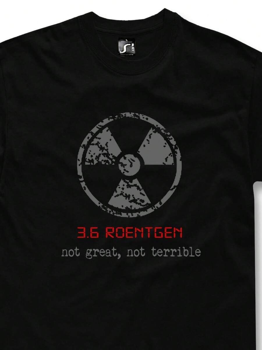Chernobyl T-Shirt, Nuclear Radiation 3.6 Roentgen, Neither Good Nor Bad, Dyatlov, Women's Blouses, Blouses, Casual Blouses For Women, Informal Blouses For Women, Women's Tops, Tops, Unisex - 黑色 - 查看 1