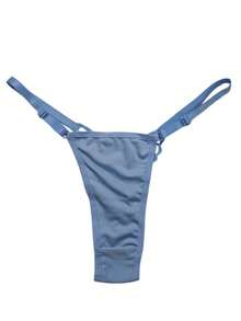 Butterfly Panties Kit 2 Microfiber Thong Lingerie Sexy Sensual Adjustable G-String - Celeste - Ver 2