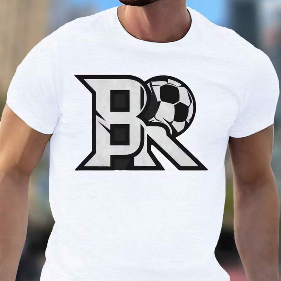 Printed T-Shirt For Men And Women - 白色 - 查看 1
