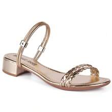 Women's Sandal With 3cm Block Heel, Versatile 2-In-1, Comfortable 2-Strap Clog - Gold - View 5