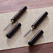 Pick Stainless Steel With Wooden Handle Puer Puerh Tea Knife Needle 1Pcs Tea Cake Pick Breaking Prying Brick Kitchen Bars Bartender Picnics Camping - Default - View 5