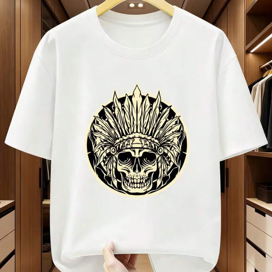 Printed T-Shirt For Men And Women - Putih - View 1