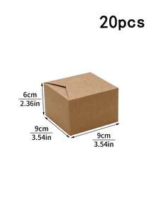5pcs/20pcs/50pcs Window Bread Box, Pastry Box, New Large Square Cake Box, Small Kraft Paper Cupcake Box, Suitable For Cookies, Macarons, Mini Snacks, Suitable For Holidays, Parties, Paper Cup Cake Box, Birthday Gift Packaging - Multicolor - View 25