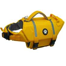 Metglad High Buoyancy & Reflective Dog Life Jacket, Thick Rescue Handle & Metal D-Ring For All-Round Water Activity Protection, Adjustable Size Suitable For Small, Medium & Large Dogs - Mustard Yellow - View 3