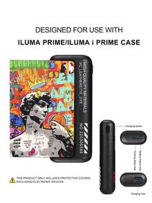 1PC For IQOS ILUMA ONE/ I One/New Iluma I One, ILUMA/Iluma I ,ILUMA PRIME/Iluma I Prime Protective Case Full Protection Anti-Drop Fashion Personalized Graffiti Leather Case Anti-Scratch Anti-Rub Anti-Pressure Anti-Shock PU+PC Splicing Hard Shell Precise Hole Position Leather Case Couple Style Multiple Colors Available Gift For Self-Use Storage Box - 1 - View 14