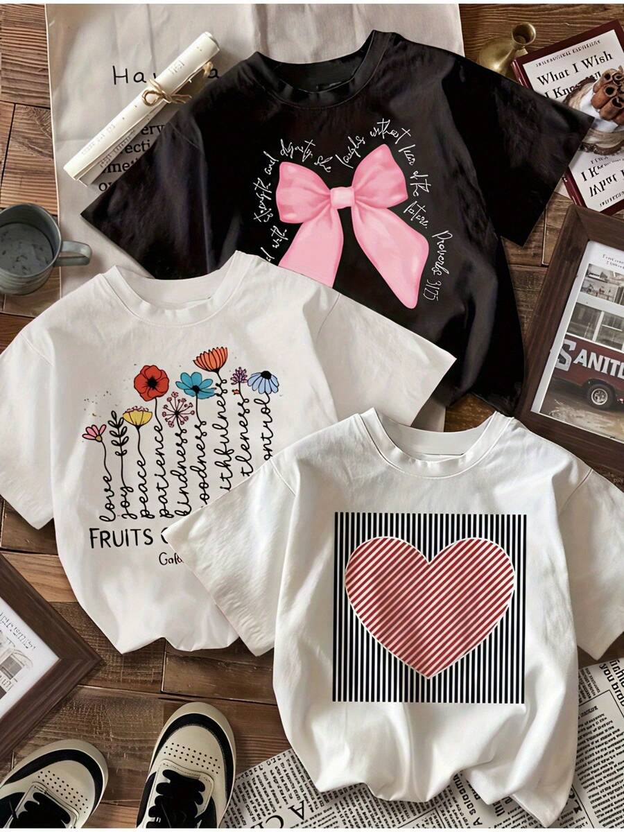 Camisetas de moda para mujer.Camisetas de mujer.Cuello Redondo a la Moda.Hecho de material puro de alta calidad.Suave y agradable para la piel.Adecuado para uso diario y diversas fiestas.Lavable a máquina.Un regalo perfecto. Camiseta holgada, informal y versátil. Una sola pieza, no un conjunto de 3 piezas. Elija una de las tres tallas para uso diario, Navidad, Pascua y todas las festividades. - Negro - Ver 1