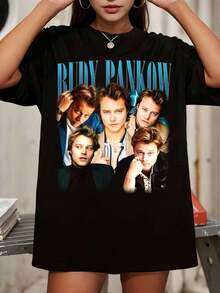 Rudy Pankow skjorta, Rudy Pankow Vintage T-shirt, Rudy Pankow Tees, Rudy Pankow Present, Rudy Pankow Movie Tees, Rudy Pankow JJ Maybank Tees - Svart - Visa 6