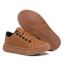 Boys' Comfortable Basic Lightweight School Sneakers - Brown/Sole Brown - View 4