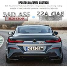 Car Bad  Edition Emblem, Car Badge Stickers, Bad  Edition Personalized 3D Badge Decoration, Cars Fender Bumper Hood Trunk 3D Badges Sticker Decal Universal For Cars (Black) - Black - 查看 3