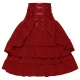 Court-style Midi Skirt - Red