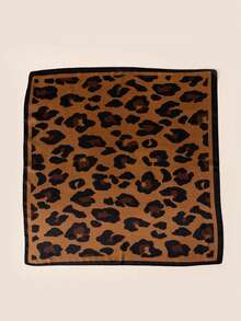 1pc Faux Silk Printed Square Scarf Headband Fashionable Multi-Functional Small Scarf Suitable For Daily Use - Multicolor - View 3