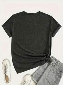 Camiseta Gráfica de Mujer MM NANA MAM "Mamá y Abuela" - Diseño con Brillo y Gafas de Moda, Cuello Redondo Manga Corta Casual para Primavera/Verano, Tejido No Transparente, Regalo del Día de la Madre para Abuelas - Negro - Ver 10