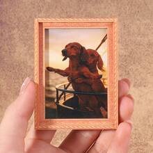 1 Piece Of Mini Photo Frame Shaped Refrigerator Magnet, Exquisite Home Decoration Gift, A Classic Re-Creation, Featuring The Element Of Hugging Dogs, A Wonderful Holiday Gift, A Gift For Loved Ones - Hugging Dogs - View 7