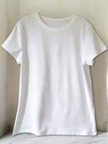 |   1 Playera para Mujer 100% Algodón Transpirable | Camiseta gráfica de sandía amarilla brillante para mujeres - Casual de manga corta y cuello redondo, lavable a máquina, perfecta para vacaciones de primavera/verano y diversión al aire libre - Ideal para el verano-Vintage Street Style Unisexoose Cotton Short Sleeve Crew Neck T-Shirt - Blanco - Ver 4