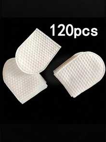 120Pcs Soft U-Shaped Touch Pads - Makeup Remover Pad With Finger Inserted, Cleaning Cotton, Suitable For Makeup Remover And Nail Care - Non-Alcoholic, Ideal For Cleansing And Skin Care Preparation, Skin Care Accessories - Cotton Pads - View 11