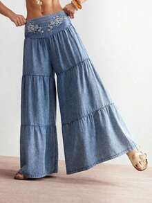 Women Denim Skirts - Blue - View 4