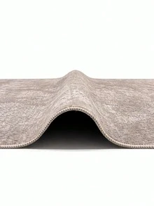 Modena Scandinavian Washable Chenille Rug With Fringes, Non-Slip Backing For Hallway, Living Room - Coffee Brown - View 6