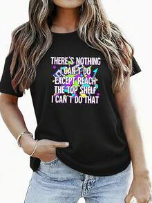 Camisetas de mujer, Ropa de verano para mujer, Ropa de moda para mujer, Fiestas de cumpleaños, Temas de vacaciones, Viajes diarios, Ocio S Text Cassette - Negro - Ver 1