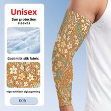 Unisex Loose Sunscreen Arm Sleeves, Featuring Countryside Style Motorcycle Riding Ice Sleeves, Running Ice Silk Sleeves With UV Protection Function - Multicolor - View 17