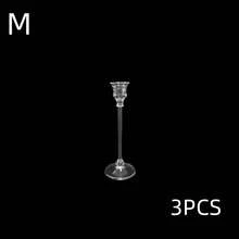 1件/3件裝 壓克力蠟燭台 餐桌蠟燭杯 婚禮裝飾品 燭光晚餐時尚壓克力蠟燭台（不含蠟燭） - 亞克力透明燭台 - 查看 9