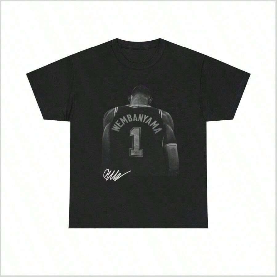 1 camiseta gráfica de los San Antonio Spurs de Texas, colores retro, camiseta para el día del partido, 180g, 100% algodón - Negro 3 - Ver 1