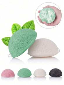 3/6pcs Natural Konjac Cartoon Sponge Baby Face Wash Puff, Kids Bath Scrubber, Gentle On Skin, Natural Exfoliating Facial Sponge, Random Color - Multicolor - View 6